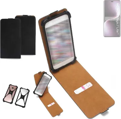 Produktbild von K-S-Trade Handyhülle Schutzhülle kompatibel mit Honor Magic7 Lite Hülle Case Cover Flip Style Bumper schwarz 1x