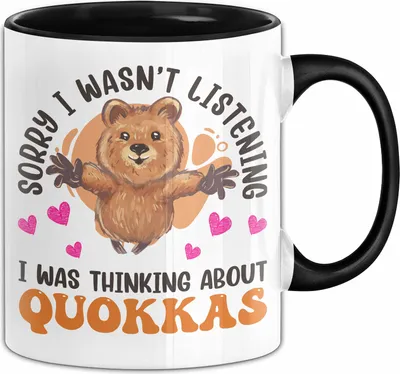 Produktbild von Quokka Tasse Geschenkidee Tier Liebhaberin Becher (Schwarz)