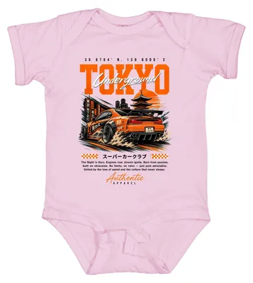 Produktbild von Tokyo Underground Authentic JDM Drift Auto Street Y2K Japan Sportwagen Baby Body, Pink, 0/3