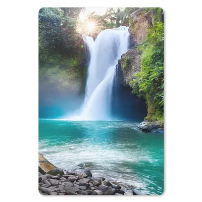 Produktbild von MuchoWow® Mauspad Mousepad Wasserfall - Steine - Landschaft - Pflanzen - Wasser 18x27 cm - Mousepads - Maus Mat - Pad - Mausunterlage