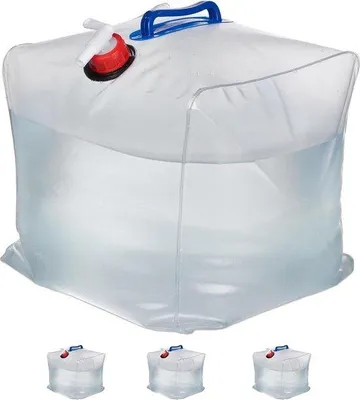 Produktbild von Faltbare 20l Jerrykanne, transparent, Kunststoff, Camping