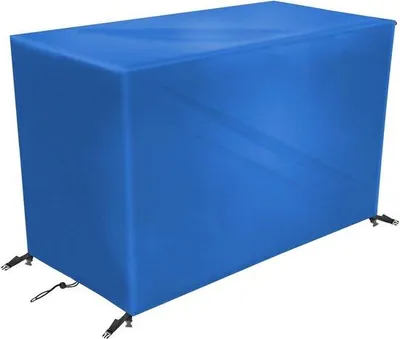 Imagen del producto de Funda para muebles de jardín - Cubierta para mesa de terraza - Protege los muebles - Diseño resistente al viento - 160x150x75 cm - Azul