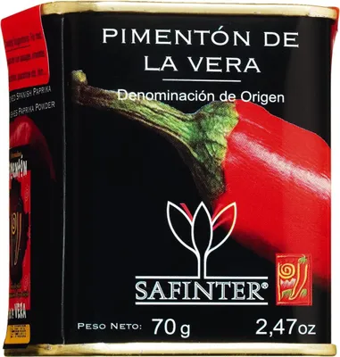 Zdjęcie produktu dla Safinter Piementón de la Vera DO picante – wędzona papryka w proszku o ostrym smaku