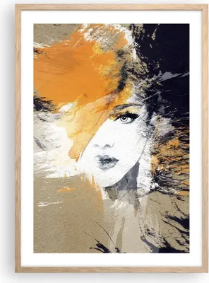 Produktbild von Gerahmtes Poster - Rahmen in heller Eiche - Abstraktion Frau - 50x70 cm - Wand Bild - Wanddeko - Wandbilder - Kunstposter - Wandposter - Bilderrahmen - Bilder - Kunstdruck - Wandbild - P2NPA50x70-3656