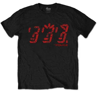 Immagine prodotto di The Police | Maglietta ufficiale della band | Fantasma vintage, grande, nero