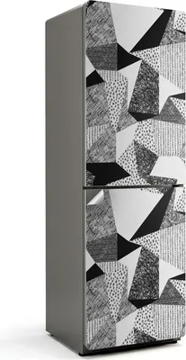 Produktbild von Abstraktes geometrisches Muster – Kühlschrank Aufkleber – Klebefolie Kühlschrank – Kühlschrank Nachbildung – Kühlschrankfolie selbstklebend – Küchen Nachbildungation – 60x180 cm