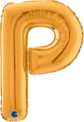 Zdjęcie produktu dla Balon foliowy Litera P, 66cm, Złota