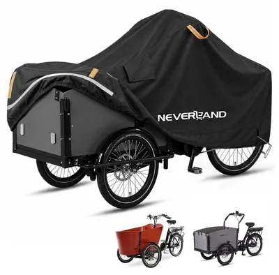 Produktbild von Lastenrad Abdeckung Wasserdicht 220x100x105cm Schwarz/Orange