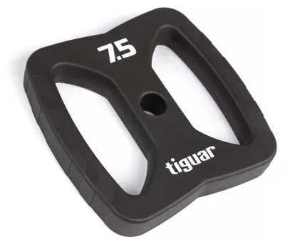 Immagine prodotto di tiguar Power Gym Butterfly V2 pesi aggiuntivi - 2× dischi inPoliuretanoda 7,5 kg - Resistenti agli urti, silenziosi e antiscivolo - Per l'allenamento intensivo e l'ampliamento del set