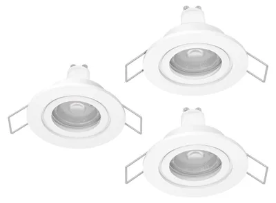 Obrázek produktu pro EGLO Sada 3 LED bodových světel Barranco, stropní svítidlo do koupelny, plastové stropní svítidlo v bílé barvě, koupelnové světlo s teplým bílým světlem, včetně patice GU10, stupeň krytí IP44
