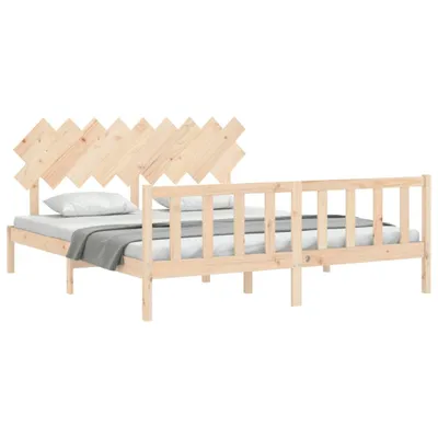 Obrázek produktu pro Rám postele s čelem Super King Size masivní dřevo