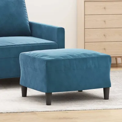Produktbild von "2026 Promotion" Fußhocker Blau 60x50x41 cm Samt - Fußhocker C441