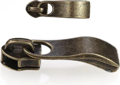 20 Moderne Zipper für Spiralreißverschluss, altmessing