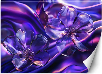 Produktbild von Vlies fototapete Violette Glasblumen 100x70 cm Feeby Lila inkl. Kleber einfache Montage