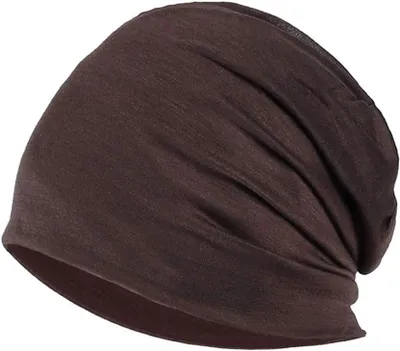 Produktbild von Lockere Strickmütze aus Baumwolle – Schlafhaube – Turban-Kopfbedeckung – Stretch