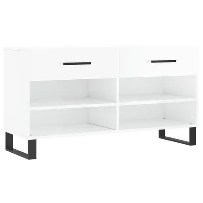 Produktbild von Schuhbank Hochglanz-Weiß 102x35x55 cm Holzwerkstoff