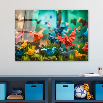 Image de Wallity, UV-1193 - 70 x 100, Peinture décorative en verre trempé, Multicolore, 100 % verre trempé, 70 x 100 cm