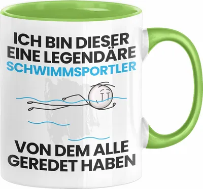 Produktbild von Schwimmsportler Geschenk Tasse Lustige Geschenkidee Geburtstag für Schwimmsportler Ich Bin Dieser Legendäre Schwimmsportler Von Dem Alle Geredet Haben Kaffee-Becher (Grün)