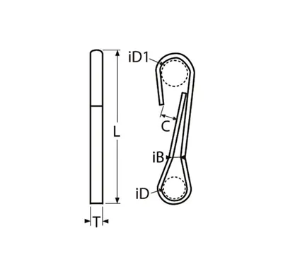 Produktbild von Simplexkarabinerhaken, Edelstahl A2, 30mm