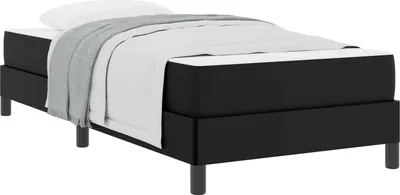 Zdjęcie produktu dla Ramka łóżka z materacem Czarny 100 x 200 cm tkanina