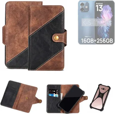 Produktbild von K-S-Trade Handyhülle Schutzhülle Bookstyle Case kompatibel mit Ulefone Note 16 Pro Klapphülle Cover Hülle Schutztasche 1x