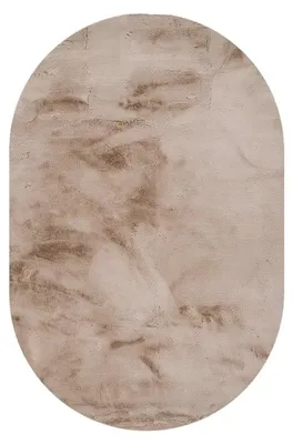Produktbild von Hochflor Teppich Oval - Comfy Supreme Taupe | Herrlich fluffy