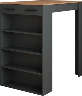 Image de Table de bar Vicco Repose Chêne doré/anthracite 67x100cm, Model 55345