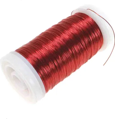 Produktbild von 100g Myrtendraht Dekodraht Ø0,3mm ca.160m Basteldraht Dekolackdraht Lackdraht, Farbe:rot