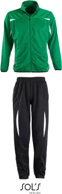 Immagine prodotto di SOLS Teamsport Pantaloni della tuta unisex Tuta da allenamento per bambini 90301 Multicolore Verde brillante/Bianco/Nero 10 anni (140)
