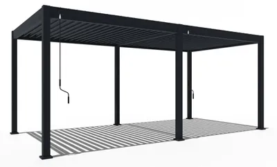 Immagine prodotto di Pergola Weide Deluxe interamente in alluminio 3x6 m con tetto a lamelle, indipendente, antracite