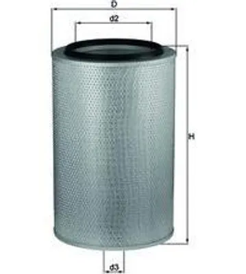Produktbild von MAHLE LX 273 Luftfilter passend für MERCEDES-BENZ Citaro (O 530)