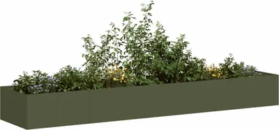 Produktbild von vidaXL Pflanzgefäß Olivgrün 360x80x40 cm Stahl