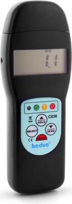Produktbild von hedue® Feuchtigkeitsmessgerät C036 - Feuchtemesser für Hölzer & Baustoffe zwischen 200-3000 kg/m³