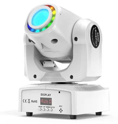 Image de Projecteur LED mobile - ZQ02016 - 150W, faisceau directionnel - 8 modes - DMX512 avec 9/11 canaux - Éclairage de scène pour DJ, spectacles, concerts, fêtes - Prise EU, 100-240V