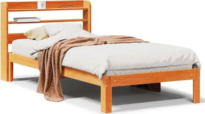 Produktbild von Massivholzbett ohne Matratze Wachsbraun 100x200 Kiefernholz