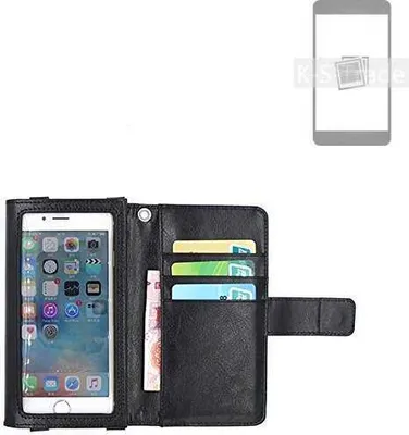 Produktbild von K-S-Trade Handy Hülle Schutz Hülle Kompatibel mit Samsung Galaxy S23+ Case mit Displayschutz / Schutzfolie Flip Cover Wallet case Etui Hülle