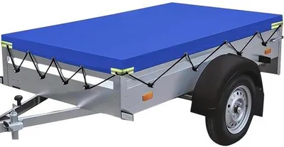 Immagine prodotto di Telo protettivo impermeabile Unyqoos® in PVC 420D, 220 x 120 cm, telo robusto con occhielli metallici per rimorchi auto