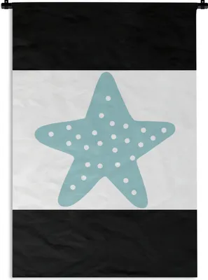 Produktbild von MuchoWow® Wandteppich Wandbehang Stern - Punkte - Pastell - Mädchen - Jungen - Kinder 120x90 cm Tapisserie Dekoration Wandtuch - Wohnen - Aufhänger für die Wand