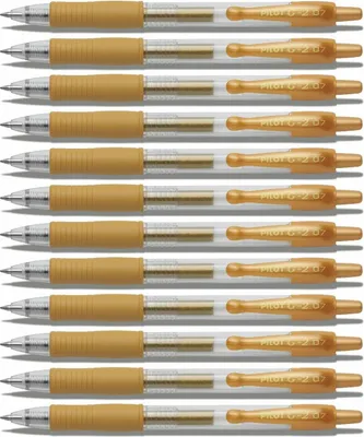 Produktbild von Pilot G2-07 Gelschreiber gold - 12er-Set