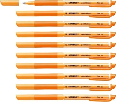 Produktbild von Tintenroller - STABILO pointVisco - 10er Pack - orange