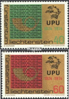 Produktbild von Briefmarken Liechtenstein 1974 Mi 607-608 (kompl.Ausg.) postfrisch Weltpostverein
