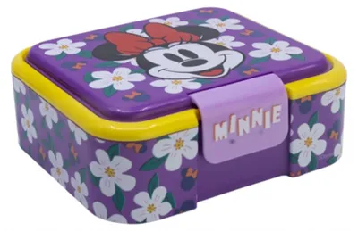 Image de Minnie Mouse Sunshine Boîte à lunch premium pour enfants Boîte à déjeuner Boîte à goûter avec 3 compartiments
