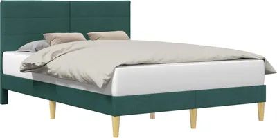 Immagine prodotto di vidaXL Letto con testiera Verde scuro 140 x 200 cm Tessuto