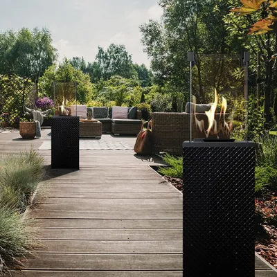 Obrázek produktu pro Plynový ohřívač PATIO sklo / černý - ruční ovládání