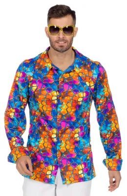 Produktbild von 70er Jahre Hemd Tropic Kaleidoscopic Größe: 50