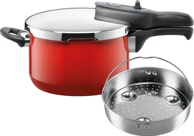 Produktbild von Silit Silargan® Sicomatic t-Plus Schnellkochtopf 4,5 l mit Edelstahl-Einsatz, Rot 3201113884 4004633306436