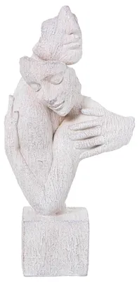 Paar-Figur aus Harz, weiß, 8x16x31 cm