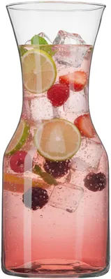 Produktbild von PLATINUX Karaffe 600ml (max. 1100ml) aus Glas Wasserkaraffe Wasserkrug Glaskanne Getränkekaraffe Kanne