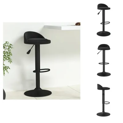 Image de vidaXL Tabouret de bar noir velours - Tabouret de bar