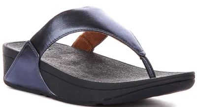 Produktbild von Fitflop Lulu Toe Leather In Dark Blue For Women – 3 UK - 36 EU - 5 US / Dark Blue